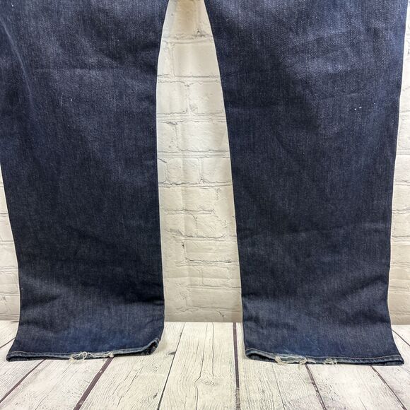 VTG Y2K True Religion Button Fly‎ Bootcut Woman’s Denim Jeans Leather Patch 36 - Picture 6 of 14